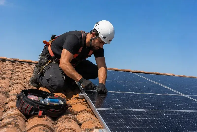 Maintenance et monitoring de panneaux solaires à Espeluche
